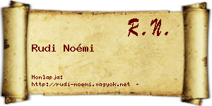 Rudi Noémi névjegykártya